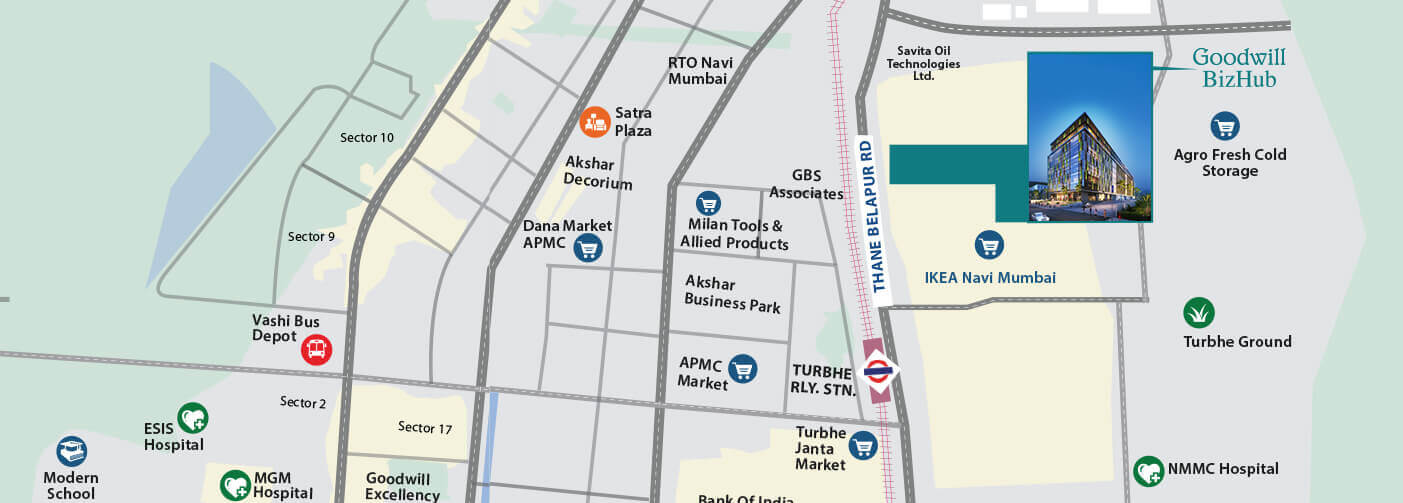 BizHub in Turbhe, Navi Mumbai (Near IKEA): A commercial space with seamless connectivity