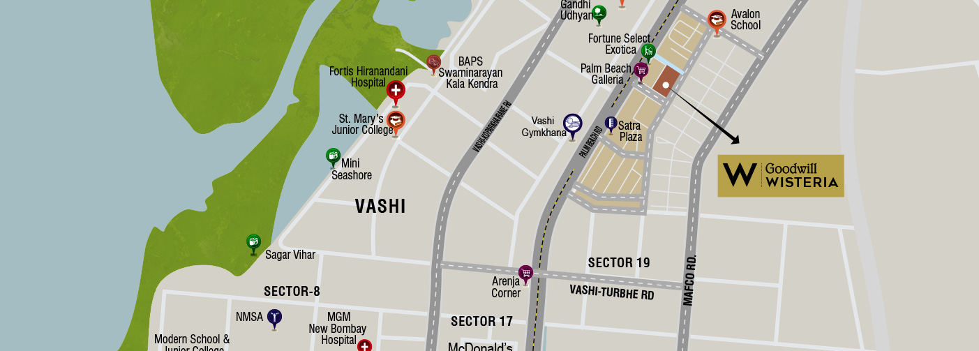 Goodwill Wisteria Vashi Maps